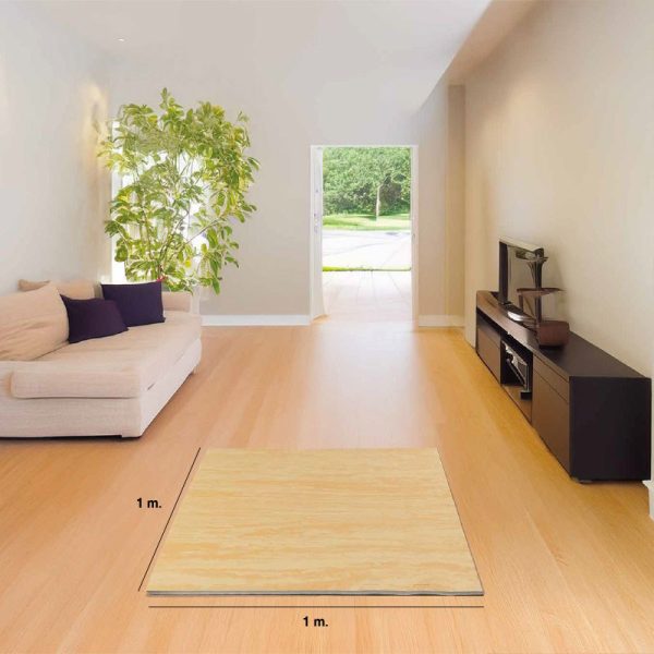 Tatami Puzzle 2,5cm 100x100cm Densidad Superior - Superficie Antideslizante Texturizada, reversible Madera/Negro | Medidas