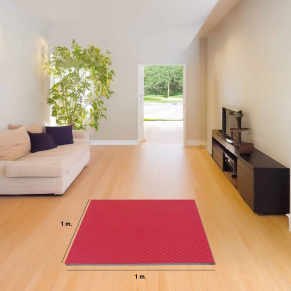 Tatami Puzzle 2cm 100x100cm - Superficie Antideslizante F, reversible Azul/Rojo | Medidas