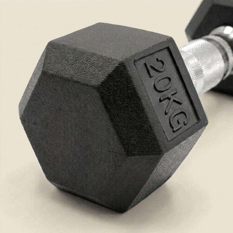 Mancuerna Hexagonal 20kgs - 1 unidad | Detalle Forma Hexagonal