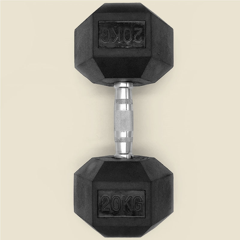 Mancuerna Hexagonal 20kgs - 1 unidad | Detalle Tumbada