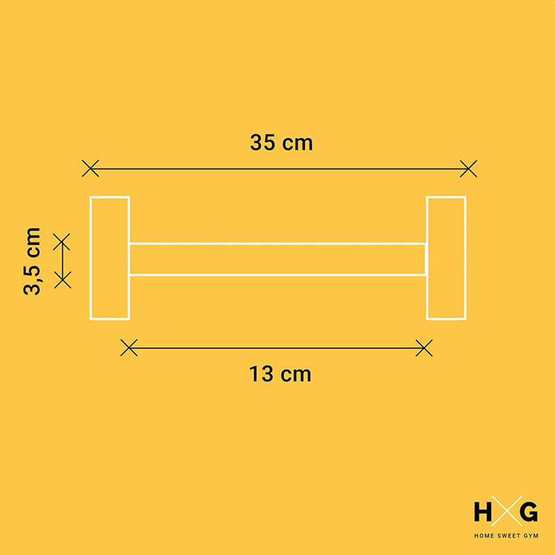 Mancuerna Hexagonal 20kgs - 1 unidad | Detalle Medidas