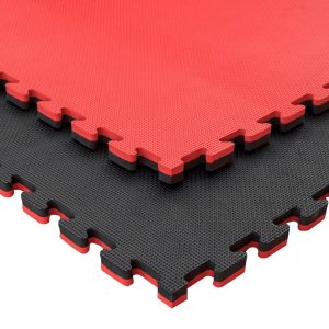 Tatami Puzzle 2,5cm 100x100cm - Superficie T (JWT25) - Negro/Rojo