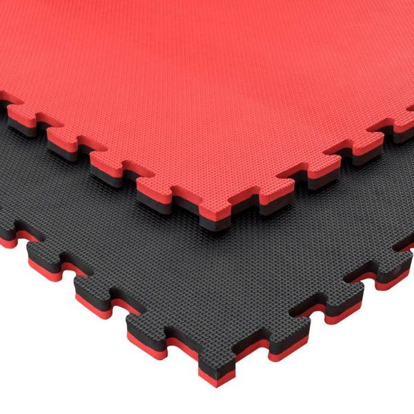 Tatami Puzzle 2,5cm 100x100cm - Superficie T (JWT25) - Negro/Rojo