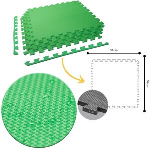 Tatami Puzzle 1cm 60x60cm - Pack 4 uds - Verde