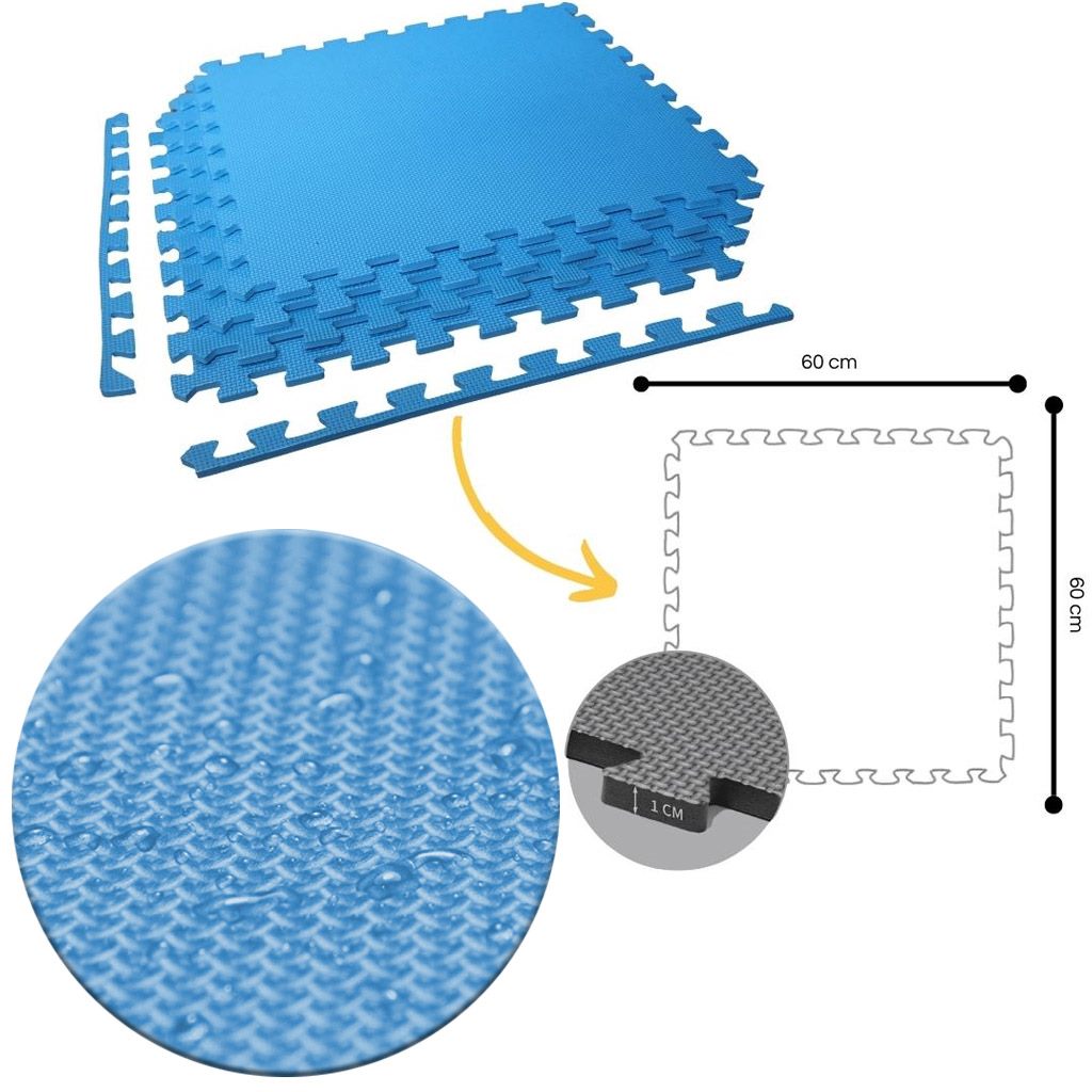 Tatami Puzzle 1cm 60x60cm - Pack 48 uds - Azul