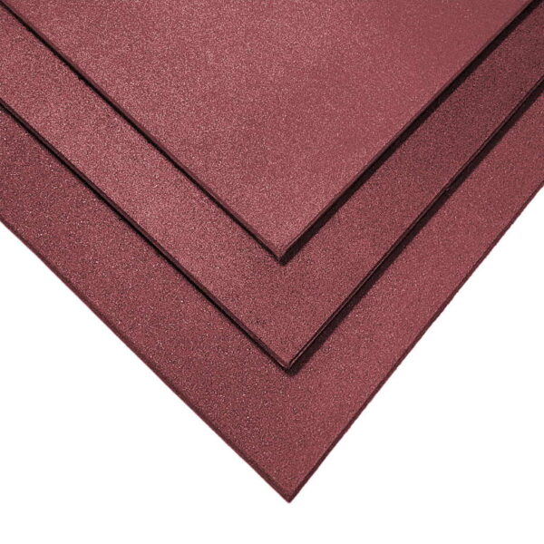 Loseta de Caucho 1,5cm 50x50cm Interior/Exterior - Color Granate