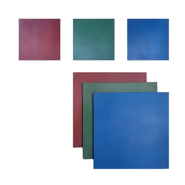 Loseta de Caucho 1,5cm 50x50cm Interior/Exterior - Colores grupo