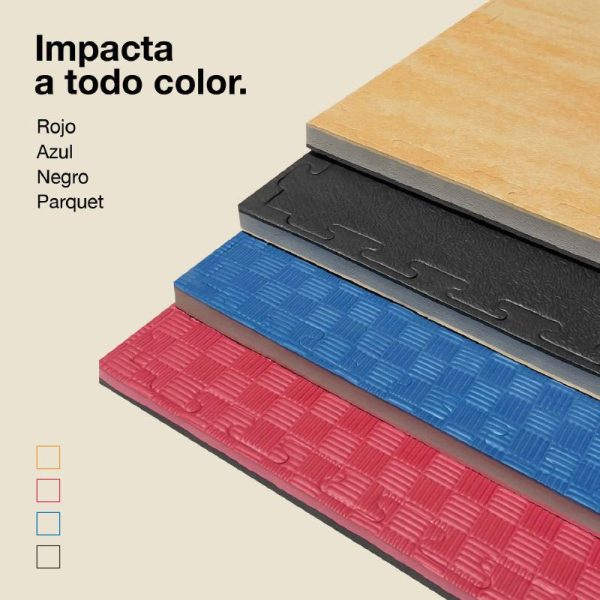 Tatami Puzzle 2,5cm 100x100cm Densidad Superior - Superficie Antideslizante F, reversible Negro/Rojo | Variantes de Color