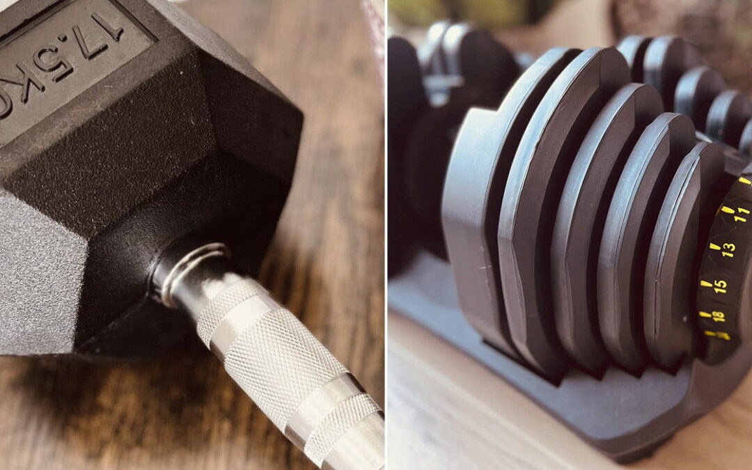 Comparativa » Mancuernas Fijas vs. Mancuernas Ajustables para Entrenar en Casa