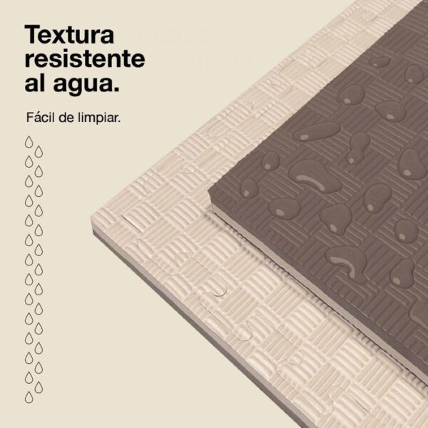 Tatami Puzzle 2cm 100x100cm - Superficie Antideslizante F, reversible Gris/Blanco | Resistencia al Agua