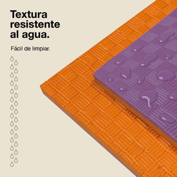 Tatami Puzzle 2cm 100x100cm - Superficie Antideslizante F, reversible Lila/Naranja | Resistencia al Agua