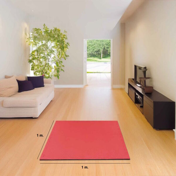 Tatami Puzzle 2cm 100x100cm - Superficie Antideslizante T, reversible Negro/Rojo | Medidas