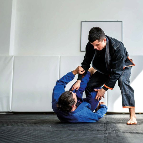 Tatami Puzzle 4cm 100x100cm - Superficie Antideslizante F, reversible Gris/Negro | Usos