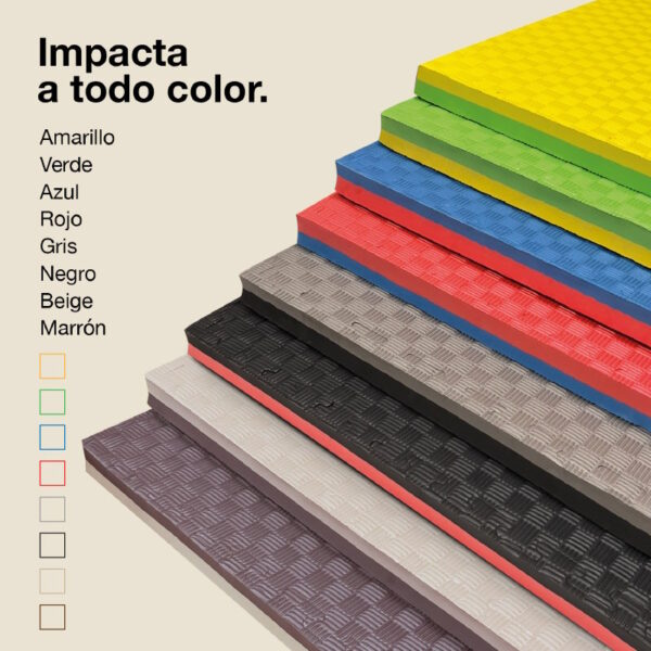 Tatami Puzzle 4cm 100x100cm - Superficie Antideslizante F, reversible Gris/Negro | Variantes de Color